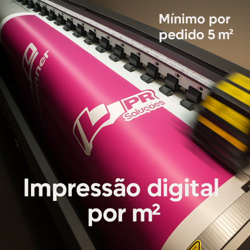 Impressão Digital Vinil Adesivo Branco R$ 34,99/m² (Mínimo 5 m²)